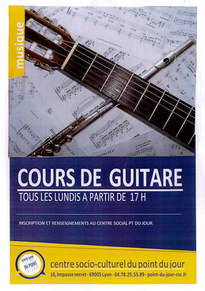 Image cours de guitare / flûte